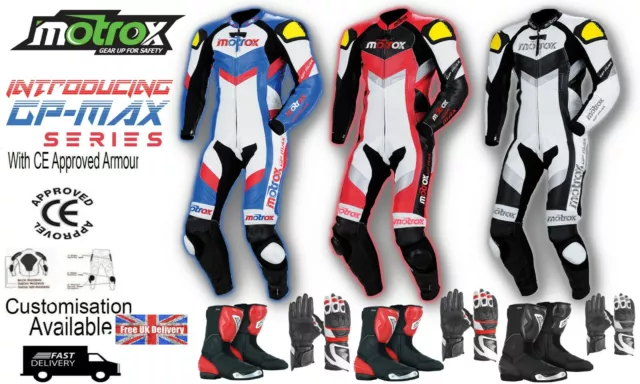 Kinder / Erwachsene Herren Motorrad Suit Motrox Leder Rennanzug/Komplettset