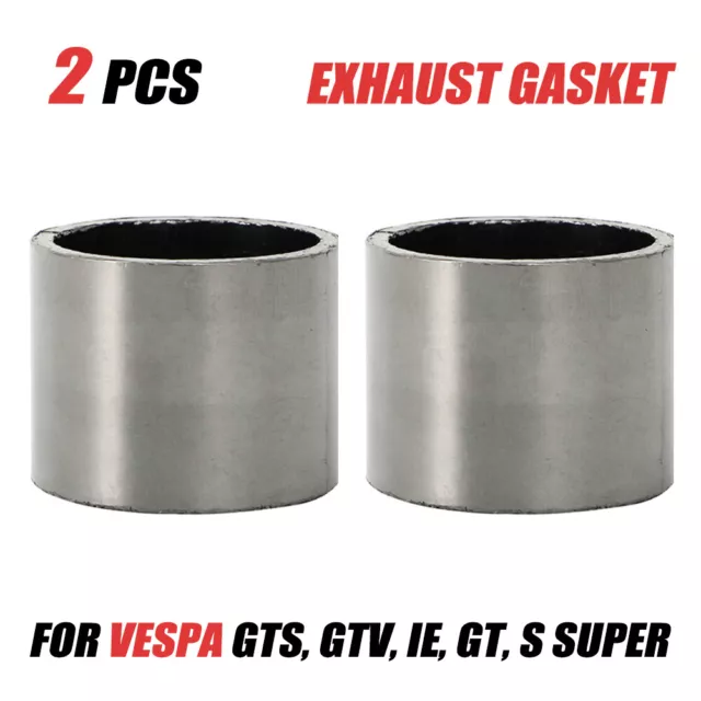 2 Exhaust Gasket for Vespa GTS, GTV, IE, GT, S Super 125 250 300cc Silencer Seal