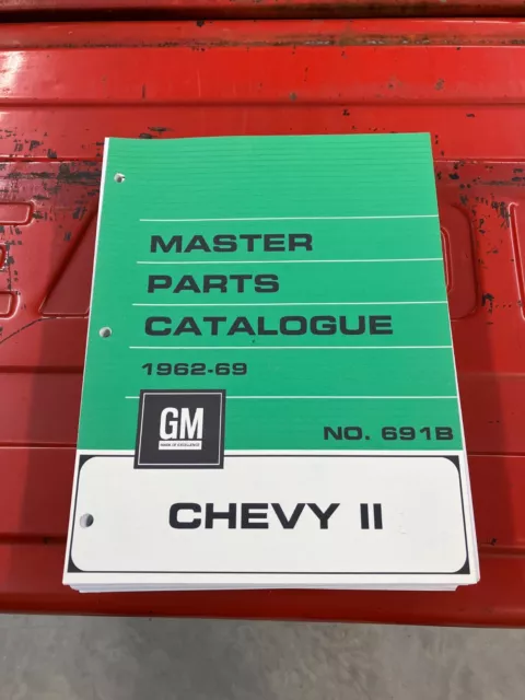 1962-1969 GM Chevy II Dealer Master Parts Catalog Book No 691B Nova