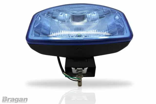 4x 12v 9.5 " Jumbo Ovale Bleu ABS Lampe Spot + LED Pickup Utilitaire Bus 4x4 2