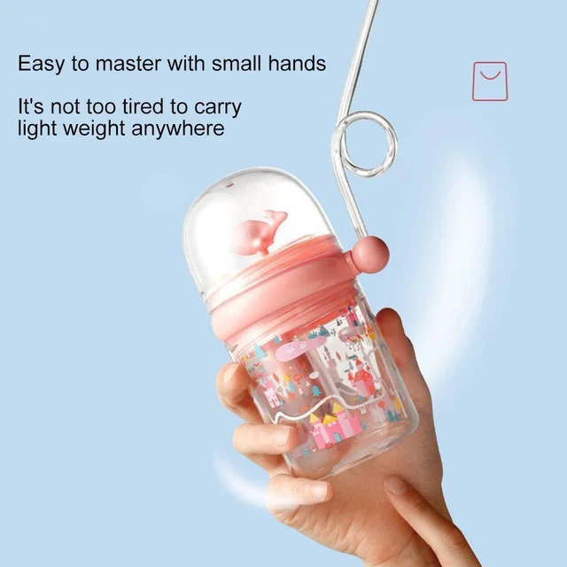 1PCS Whale Water Cup 260ml Children Water Spray Cup Straw Baby Mug Feeding N5T8