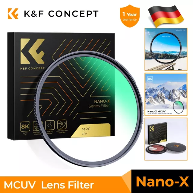 K&F Concept UV Filter B270 28 MC Super Slim Schutzfilter Ultraviolett 37-127mm