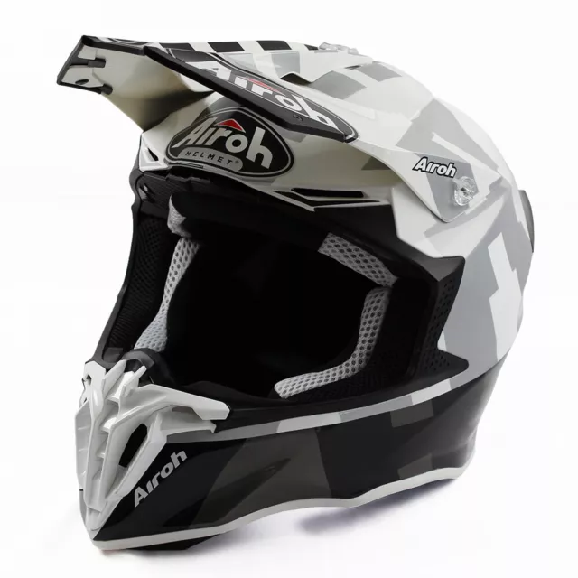 Airoh Twist 2.0 Frame MX Helmet Grey Off Road Motocross Motorcycle Bike Helmet