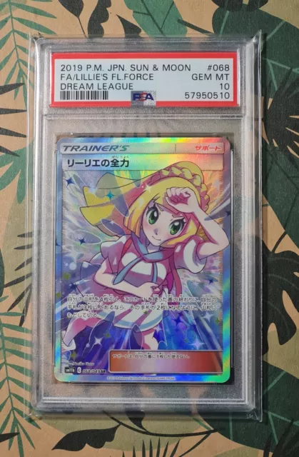 2019 Pokemon Lillie's Full Force 068/049 SR FA Dream League sm11b JPN PSA 10