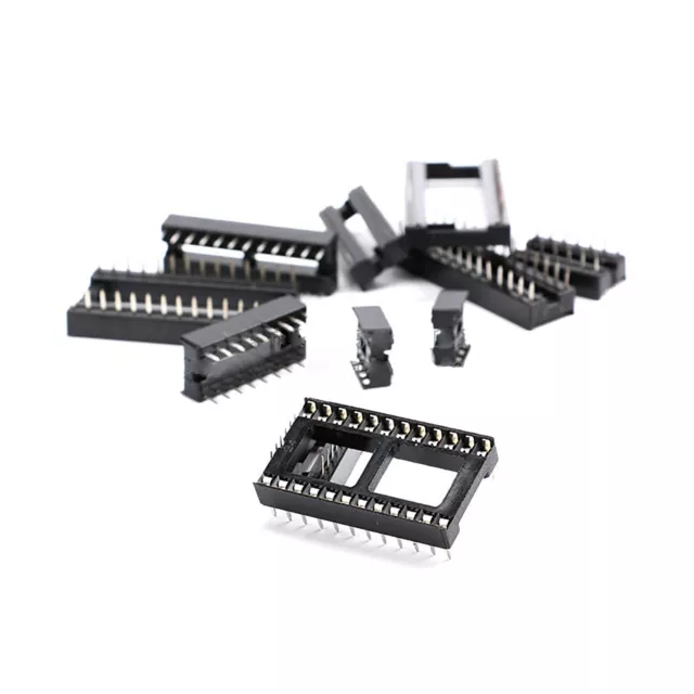 DIP/DIL IC Sockets Chip Socket Standard Low Profile Holder Round/Flat Pins 2