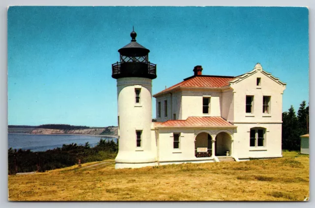 Old Lighthouse Fort Casey State Park Whidby Island WA C1960 Postcard D21