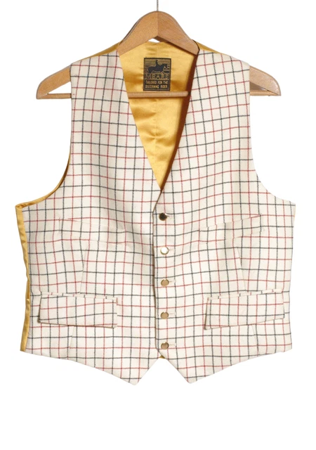 Gilet Vintage Mears In Lana A Scacchi | Taglia 42 L