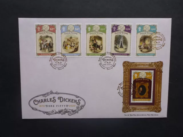 Isle Of Man 2020 Charles Dickens Set 6 Stamps First Day Cover