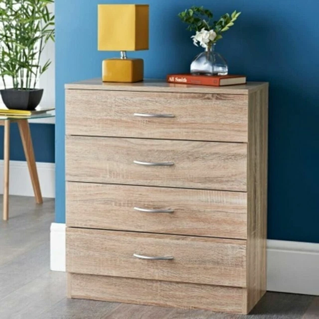 Fabuleuse armoire coffre à 4 tiroirs finition chêne Lokken