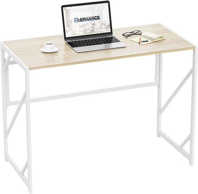 Elephance 40" Folding Computer Desk No Assembly Needed Foldable Small Home Offic