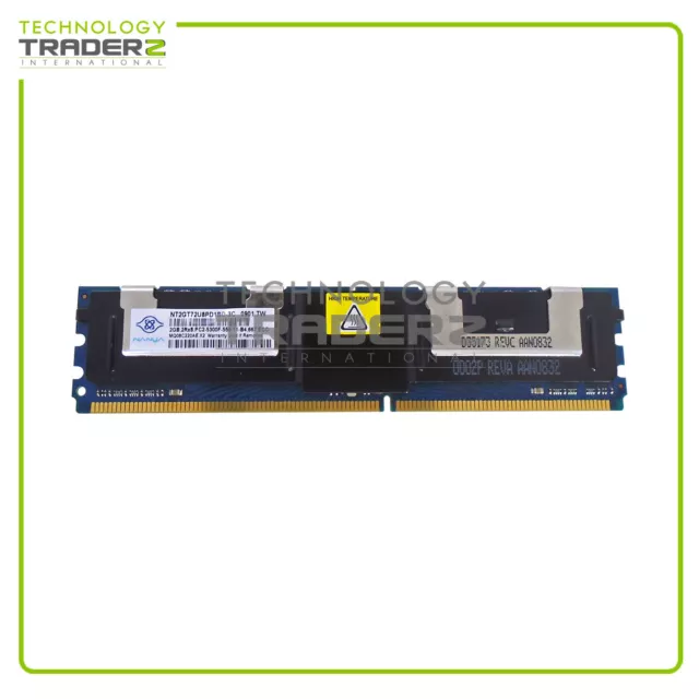 LOT OF 4 NT2GT72U8PD1BD-3C Nanya 2GB PC2-5300F DDR2-667MHz ECC 2Rx8 Memory