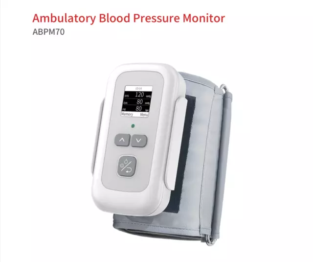 Ambulatory Blood Pressure Monitor Upper Arm Cuff 24h NIBP Holter USB PC Software