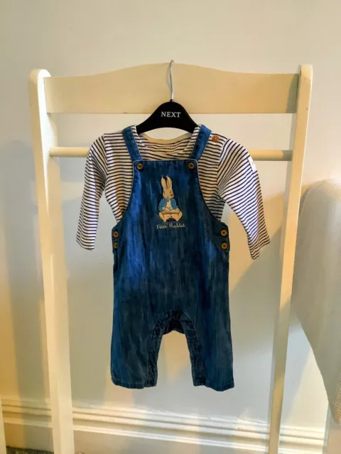 Marks And Spencers Baby Boys 3-6 Months Peter Rabbit Dungarees Outfit, Bundle