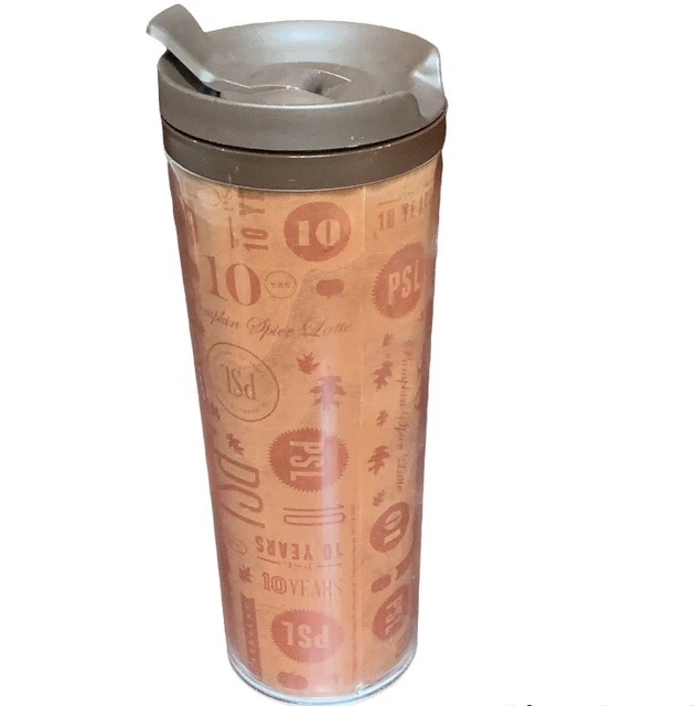 Starbucks Pumpkin Spice Latte 10th Anniversary PSL Coffee Travel Mug 2013 16 oz