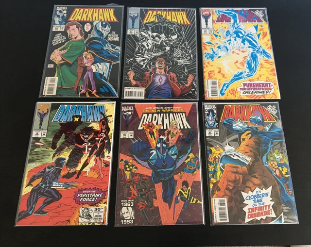 DARKHAWK  Lot Of 6 Marvel Comics Books Vintage Key Issue #16,26,31,42,30,37