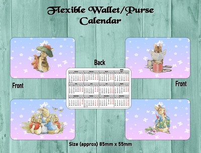 PETER RABBIT WALLET/PURSE Flexible 2023 Calendar Credit Card Size £4.25 ...