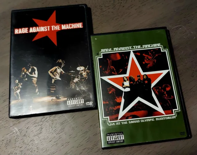 RAGE AGAINST THE MACHINE 2 DVD LOT - Live & Live At The Grand Olympic Auditorium