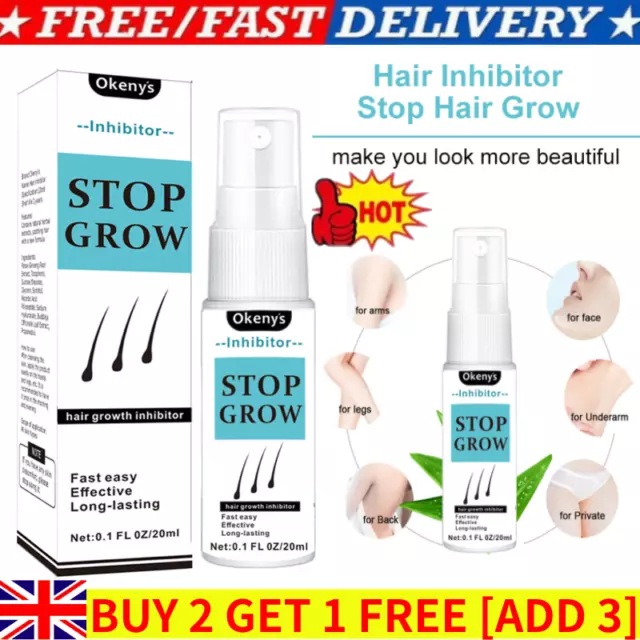 Powerful Permanent Painless Hair Removal Spray Stop Hair Growth Inhibitor 20ML