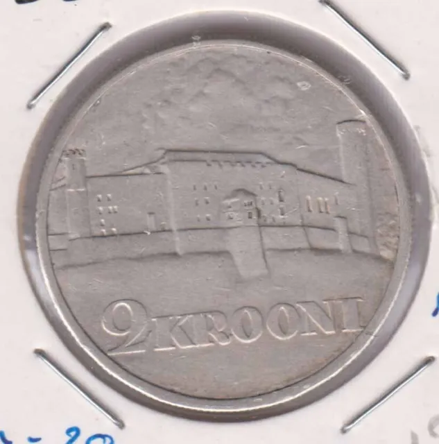 ESTONIA 2 Kroonni 1930 silver, KM20 (W438)