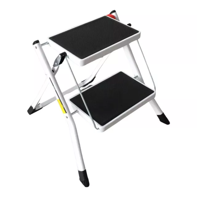 2 Step Ladder Stool Kitchen Diy Home Double Folding Non Slip Heavy Duty Compact