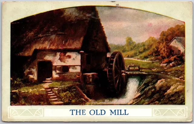 1910's The Old Mill House Painting Posted Postcard