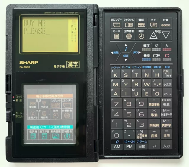 Sharp PA-8500 Japanese electronic organizer (similar to Wizard/OZ & IQ series)