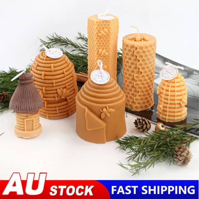 3D Honeycomb Candle Mold DIY Perfume Soap Candles Wax Silicone Moulds Handmade