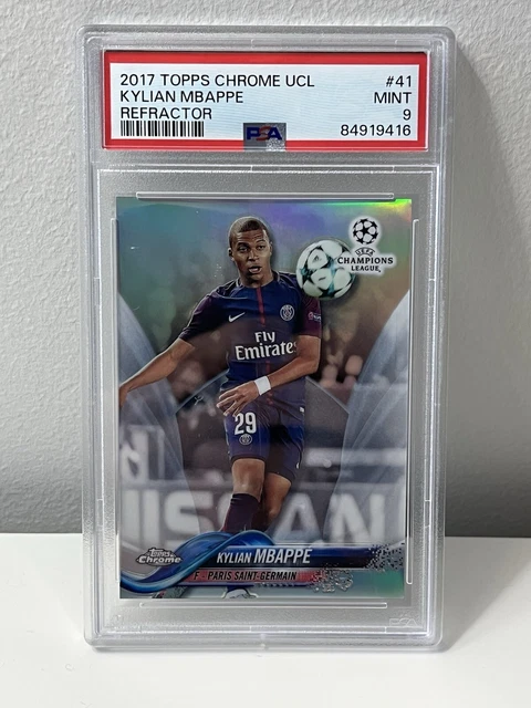 2017-18 TOPPS CHROME UCL Kylian Mbappe #41 Rookie RC $541.79