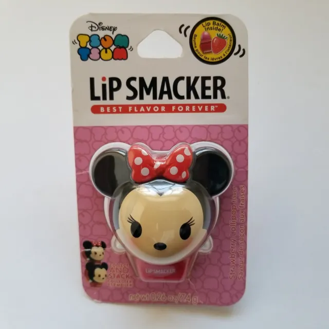 LIP SMACKER Disney Tsum Tsum Lip Balm Minnie Mouse Strawberry Lollipop 0.26 oz.