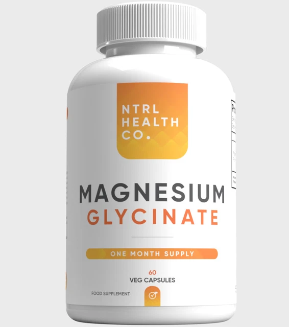 MAGNESIUM GLYCINATE 60 Capsules Sleep / Relax Formula Vegetarian