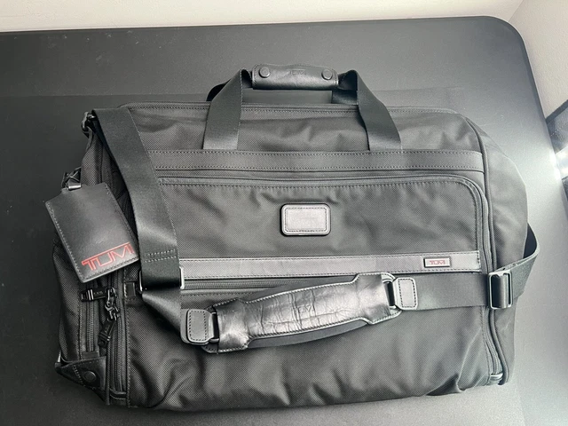TUMI BLACK Alpha 2 FXT 96946-1041 Framed Soft Duffel USED ONCE