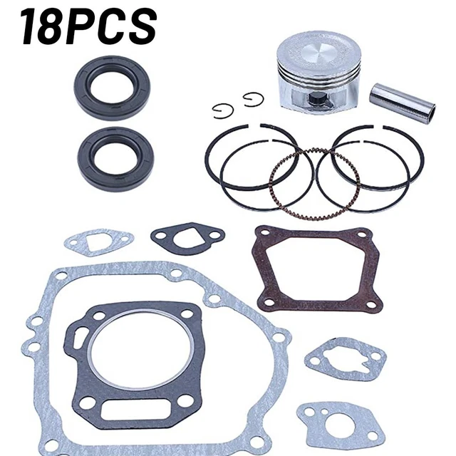 Kit Piston 37mm Avec Segments - 7 Pièces Pour Assemblage Moteur - Neuf Générique