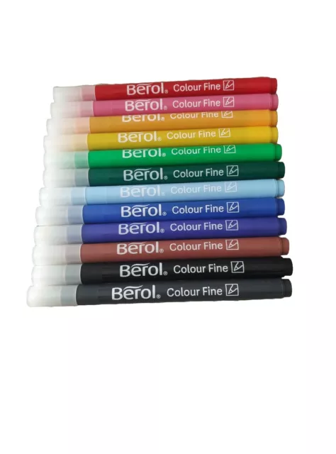 12 Berol Stifte mit feiner Spitze - verschiedene Farben