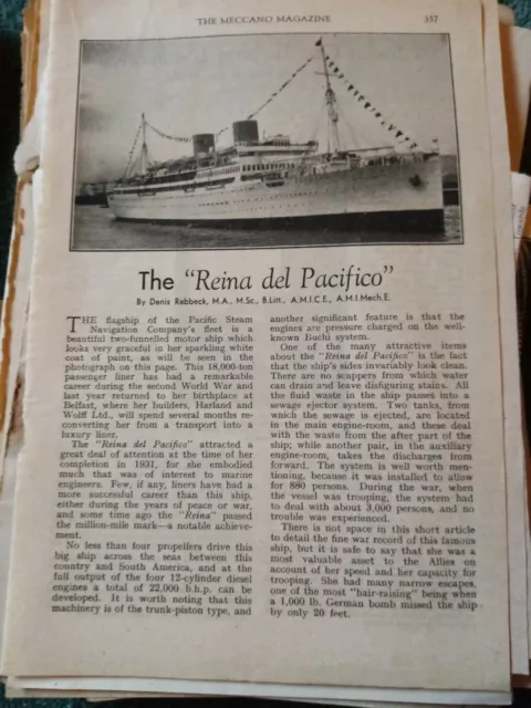 B9o Ephemera 1940s article reina del pacifico