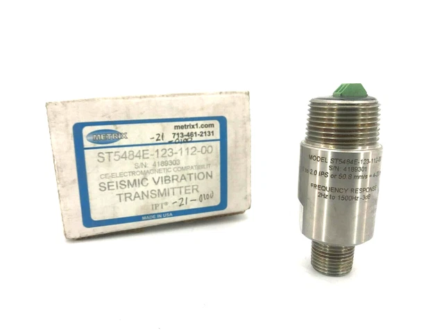 Metrix ST5484E-123-112-00 Seismic Vibration Transmitter 11-30VDC