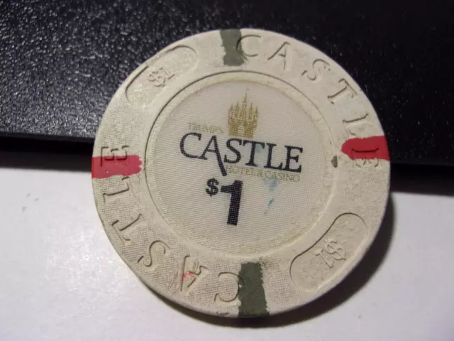 TRUMP CASTLE HOTEL CASINO $1 casino gaming poker chip - Atlantic City, NJ