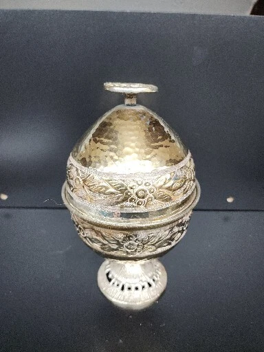 Vintage Judaica Oppenheim silver plated Jewish Etrog Made in Israel