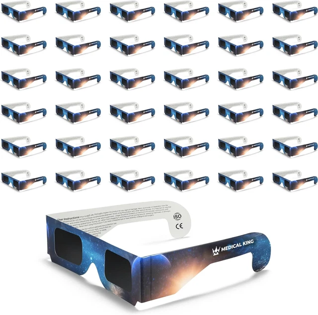 MEDICAL KING SOLAR Eclipse Glasses 2024 CE and ISO Certified Safe