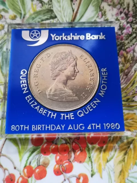 Queen Elizabeth The Queen Mother 80th Birthday Aug 4th 1980 Commemorative Coin