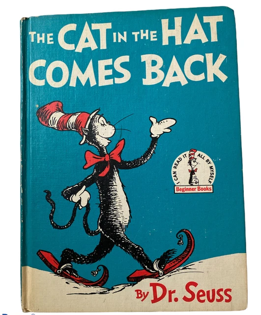 VINTAGE DR SEUSS The Cat in the Hat Comes Back 1958 Original HC W DJ
