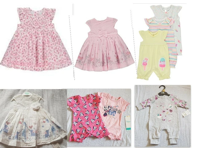 BNWT Baby Girls First Size Dress Romper dungare Bundle Mothercare George Disney