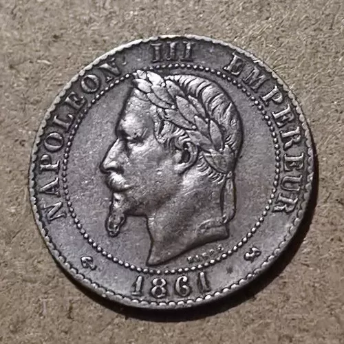 Rare 2 ct centimes NAPOLEON III - 1861 K TTB F108/03