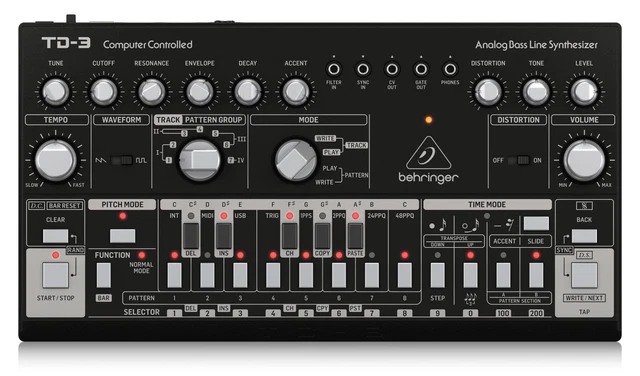B-WARE Behringer TD-3-BK Bass Line Synthesizer Analog Synthesizer Sequencer VCO