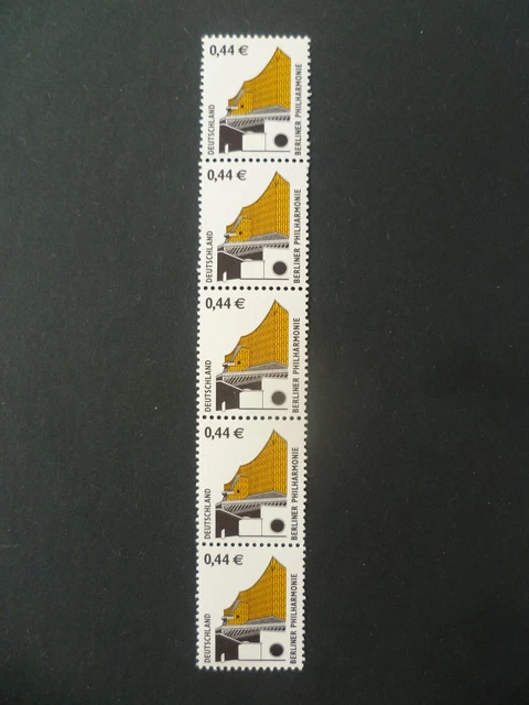 Bund Rollenmarken, SWK MiNr.  2298 ** postfrisch MNH, 5er-Streifen mit Nummer