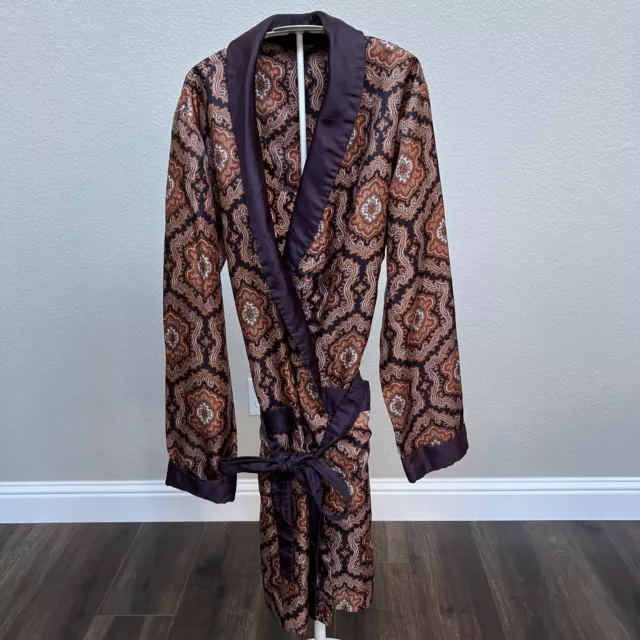 St. Michael Tricel Men’s Size Vintage Dressing Gown Smoking Jacket Robe