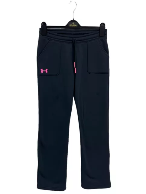 Under armour Larga Ragazzi Pantaloni Tuta Grigio Pullover Taglia Unica Ylg / Jg