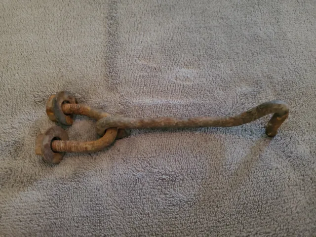 Vintage Small Antique Barn / Shed / Door / Gate Hand Forged Hook / Catch