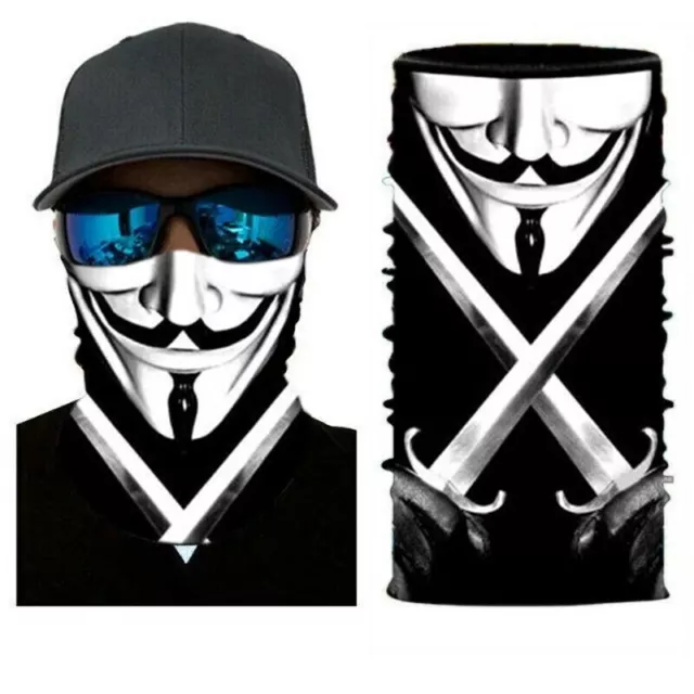 Skull Face Mask Skeleton Neck Scarf Tube Snood Balaclava Ski Motorcycle Biker