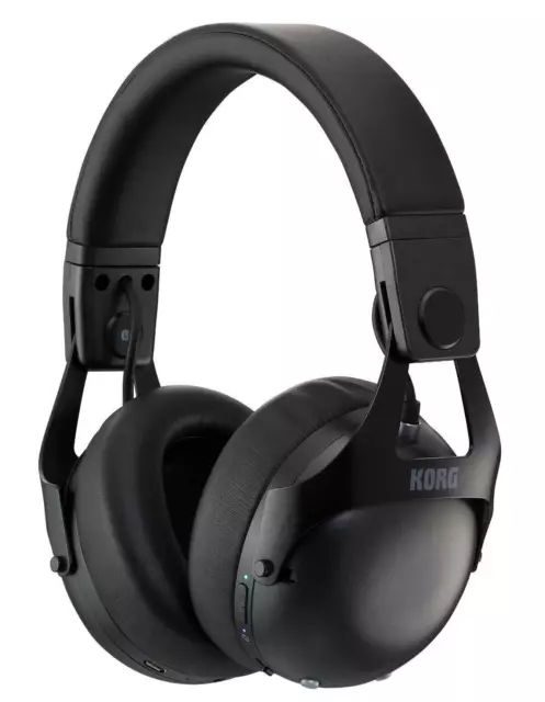 KORG NCQ1-BK Auriculares DJ con cancelación de ruido Bluetooth, USB 36h de...