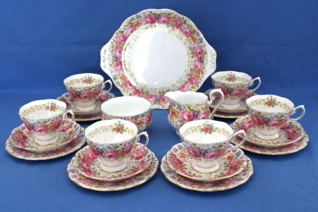 Vintage Royal Albert "Serena" 21 piece bone china tea set